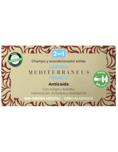 Mediterraneus  Champu-Acondicionador Solido Anticaida 55 Gr. de Mundonatural