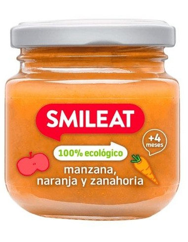 Tarrito De Manzana, Zanahora Y Naranja 130 G Eco de Smileat