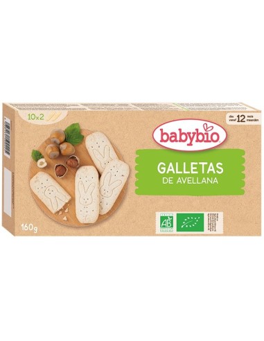 Biscoitos de Crescimento de Avelã Babybio 160g