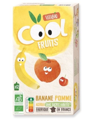 Vitabio - Cool Fruits Platano Manzana 12 x 90 g