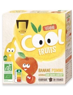 Vitabio - Cool Fruits Platano Manzana 4 x 90 g de Baby Bio 2