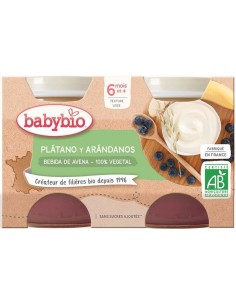 Yogur Avena Platano Arandanos 2X130Gr. Bio de Babybio 2