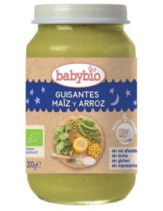 Babybio Buenas Noches Guisantes-Maiz-Arroz 200 g de Baby Bio 2