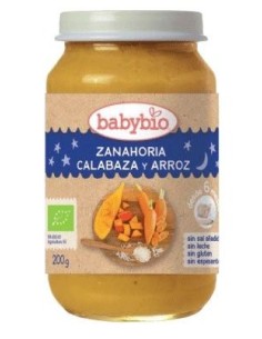 Babybio Buenas Noches Zanahoria-Calabaza-Arroz 200 g 2