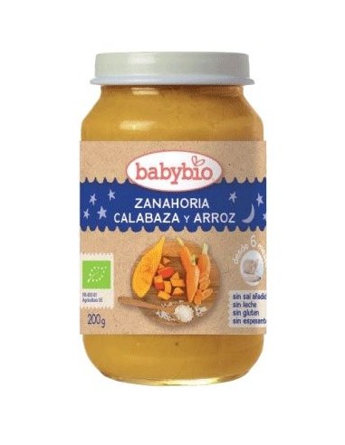 Tarrito Buenas Noches de Zanahoria, Calabaza y Arroz