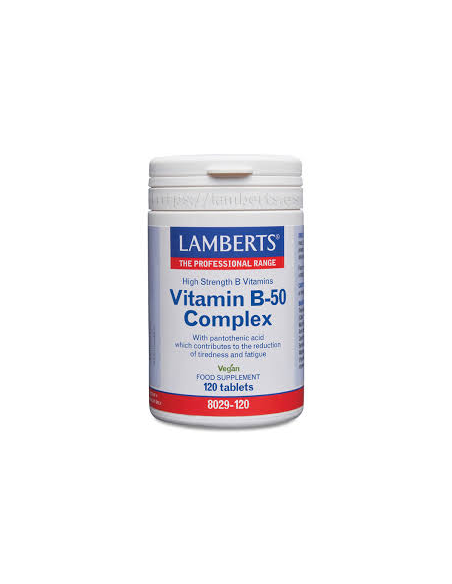 Complejo Vitaminas B-50 Lamberts 120 Tabletas Energía Vital