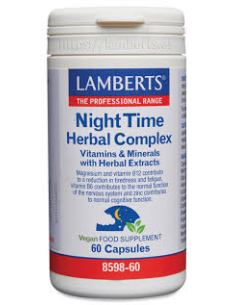 Night Time Herbal Complex 60 cápsulas Lamberts  Sueño natural