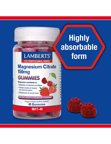 Pack 2 Uds. Citrato de Magnesio (Gummies) 40 Gum de Lamberts