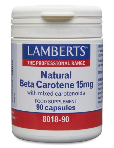Pack 5 Uds. Beta caroteno Natural 15 mg 90 Caps. de Lamberts