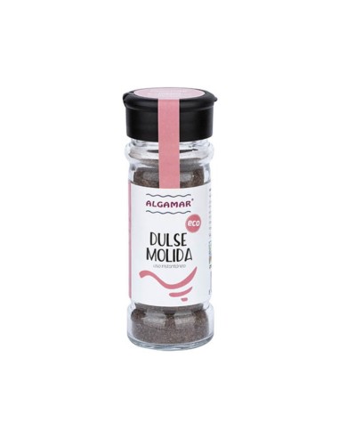 Alga Dulse molida, en tarro de vidrio especiero
