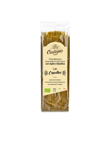 CAPELLINI DE TRIGO ALBAHACA Y AJO