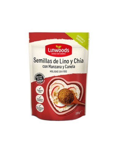 Semillas de Lino y Chía con Manzana y Canela Molidas