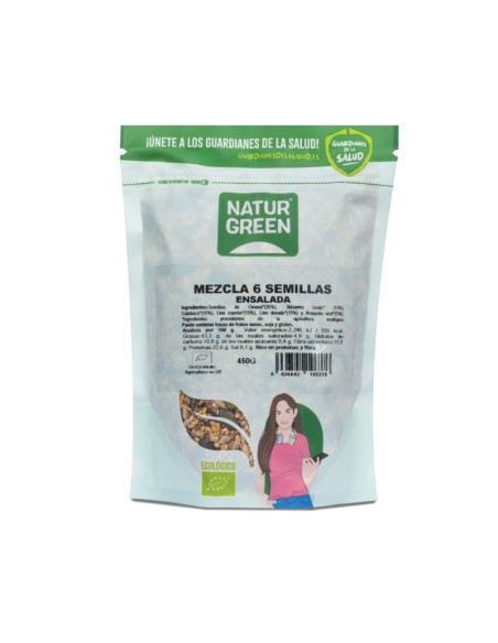 Mezcla 6 Semillas ensalada Bio 450 G