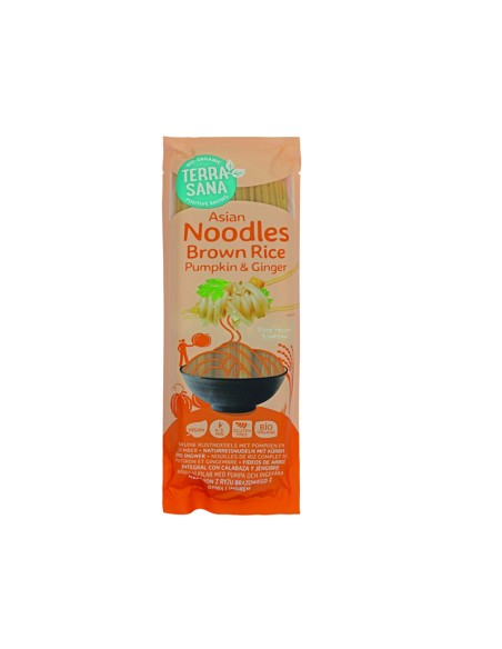 Noodles de Arroz Integral con Calabaza y Jengibre