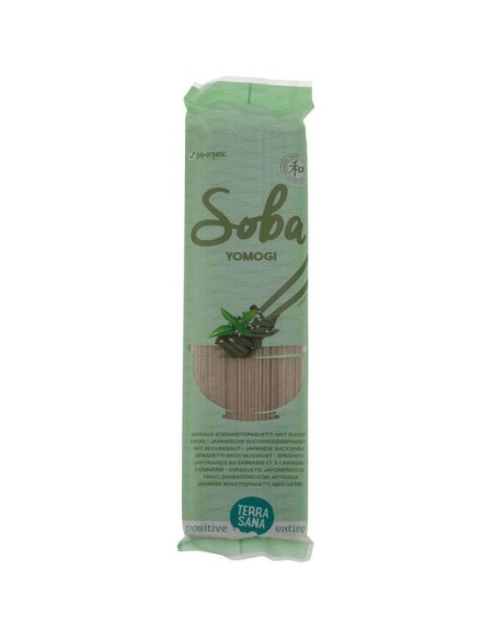 Soba yomogi - Espaguetis Japoneses de Trigo Sarraceno con Artemisa