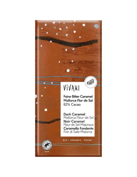 Chocolate Negro con Caramelo y Flor de Sal de Mallorca 62% Cacao