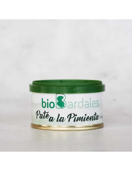 Paté de pimienta negra. Lata de Biobardales