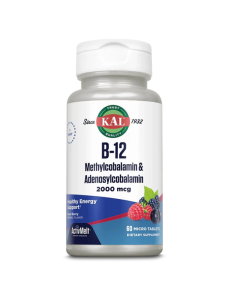 B12 Methylcobalamin & Adenosylcobalamin 2000 mg Solaray