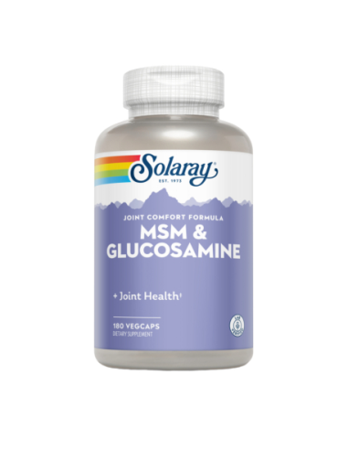 MSM & Glucosamina Solaray 180 Vegcaps  Apoyo Articular