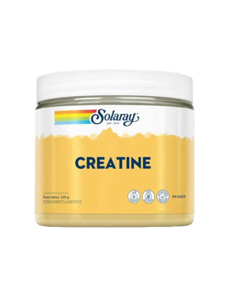 Creatina Solaray 225g Polvo Sin Sabor para Energía y Fuerza