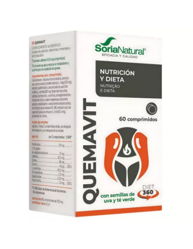 Pacote de 2 Quemavit Neo 60 Comp. de Soria Natural