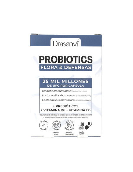Probiotics Flora y Defensas 20 Cápsulas Drasanvi  Salud Intestinal