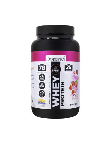 Whey Protein Concentrada Yogur Fresa 750G Sport Live Drasanvi