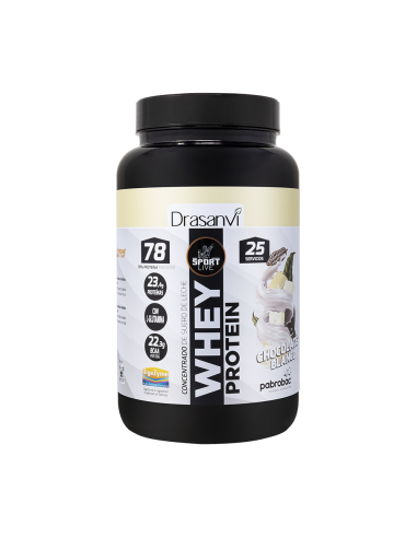 Whey Protein Concentrada Chocolate Blanco 750G Sport Live Drasanvi
