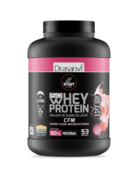 Whey Protein Aislado Yogur Fresa 1,6Kg Sport Live Drasanvi