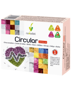 Embalagem 3x2 Cápsulas Circulares Recipiente com 60 cápsulas vegetais. por Novadiet
