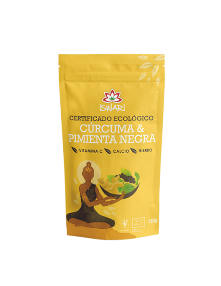 Cúrcuma y Pimienta Negra Iswari 150g  Salud Natural
