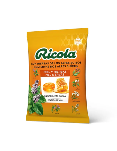 Bolsa Miel y Hierbas Ricola  Alivio Natural y Sabor Único