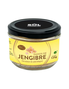 Jengibre Caramelizado en Dados Biolabrador  Sabor Natural