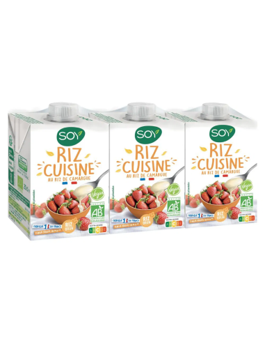 Riz Cuisine 3 x 200 ml de soja – Crema vegetal saludable