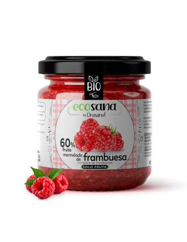 Mermelada Extra Frambuesa Sin Azucar Bio 255G Ecosana