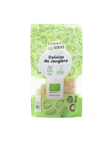 Jengibre en Dados con Azúcar de Caña Bio 100g Ecosana