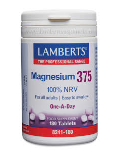 Pack 2 Uds. Magnesio 375 mg por tableta 180 Tabs. de Lamberts