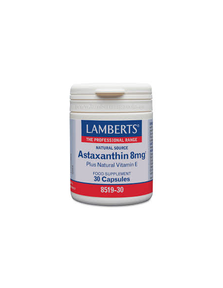 Pack 2 Uds. Astaxantina 8 mg con Vitamina E Natural 30 Caps. de Lamberts