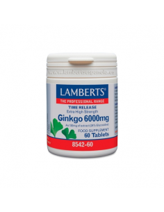 Pack 2 Uds. Ginkgo Biloba 6000 mg 60 Tabs.  de Lamberts