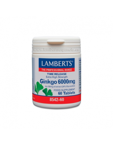 Pack 2 Uds. Ginkgo Biloba 6000 mg 60 Tabs.  de Lamberts