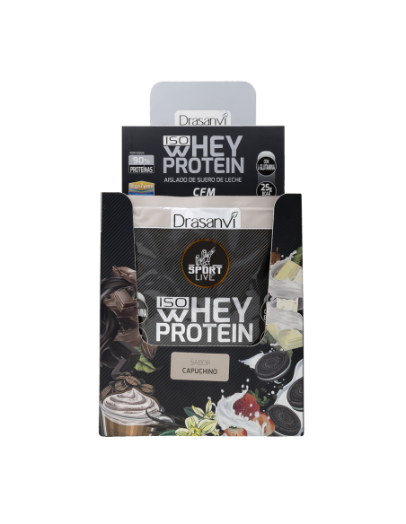 Monodosis Whey Protein Aislado Capuchino 30g Sport Live Drasanvi