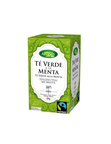Pack 8 Uds Té Verde con Menta Bio Artemis 28 g Natural