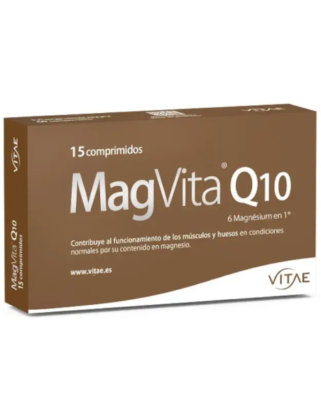 Embalagem 2 unidades MagVita Q10 15 comprimidos Vitae