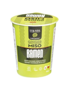 Vaso Sopa Ramen Miso Jengibre Sin Gluten Bio King Soba 85g