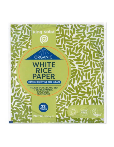 Papel De Arroz Integral Sin Gluten Bio, 200 G de King Soba