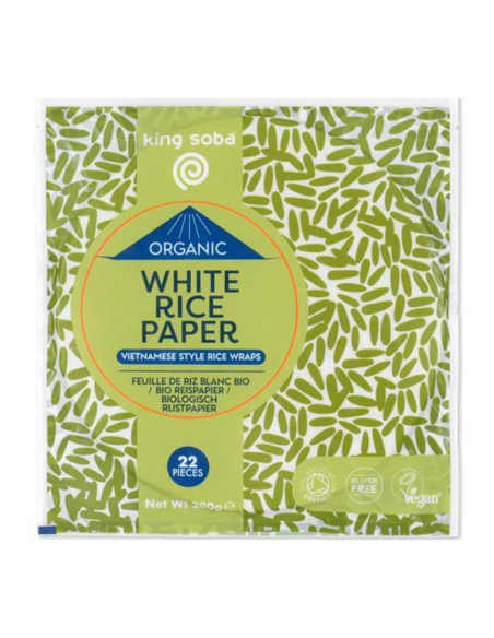 Papel De Arroz Integral Sin Gluten Bio, 200 G de King Soba