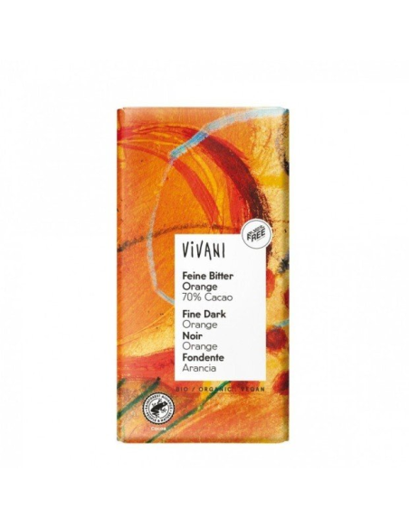 Chocolate Negro 100% con Naranja Sanguina Bio Vivani 90g