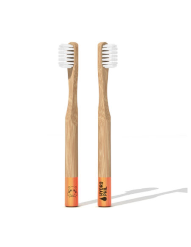 Cepillo de dientes infantil bambú naranja con ratón Hydrophil