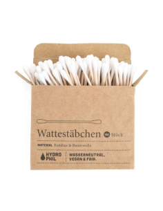 Bastoncillos ecológicos Hydrophil 100 unidades bambú y algodón