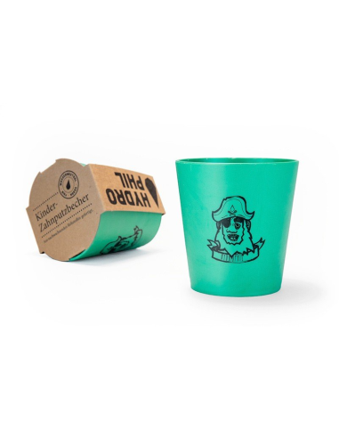 Vaso bioplástico verde para niños El Pirata - Hydrophil